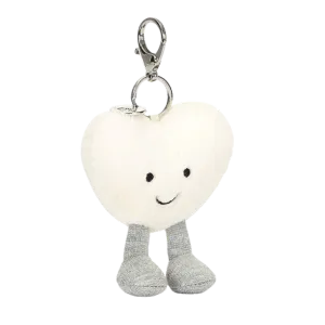 Amuseables Cream Heart Bag Charm