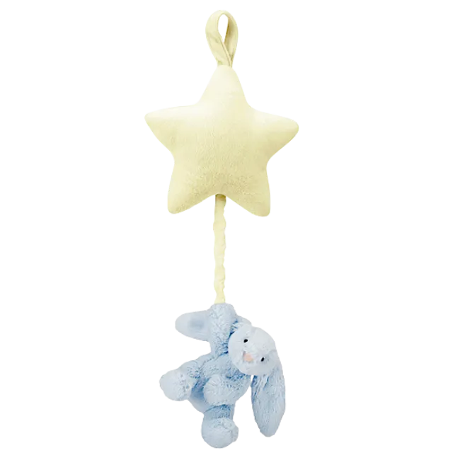 Bashful Blue Bunny Star Musical Pull