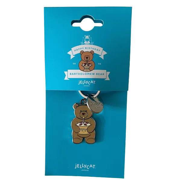 Bartholomew Bear Birthday Cake Keyring