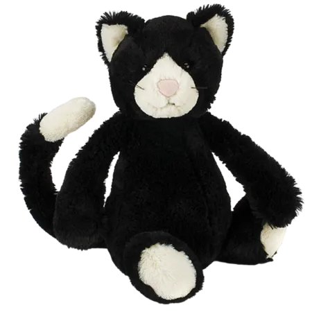 Bashful Black & White Kitten - Small