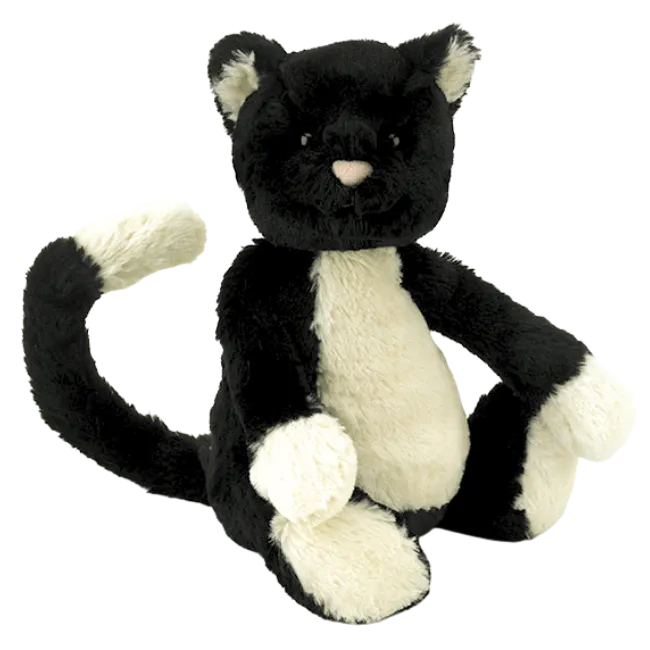 Bashful Black & White Cat - Medium