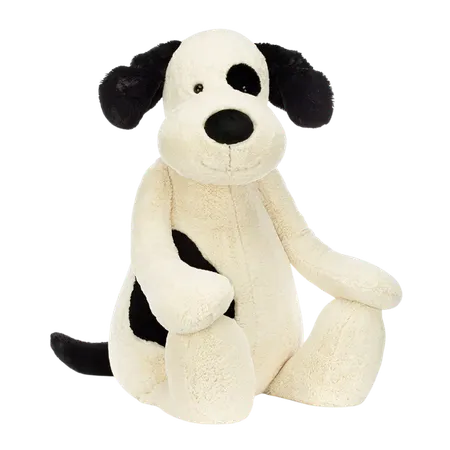 Bashful Black & Cream Puppy - Giant