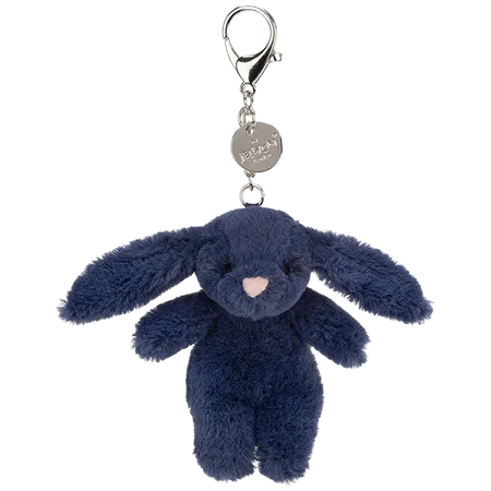 Bashful Navy Bunny Bag Charm