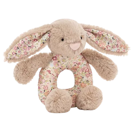 Blossom Bea Beige Bunny Grabber Rattle