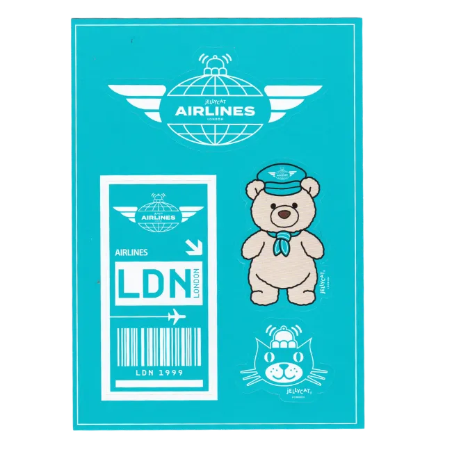 Bartholomew Bear Junior Pilot Airlines Sticker