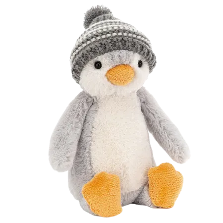 Bashful Bobble Hat Penguin - Grey