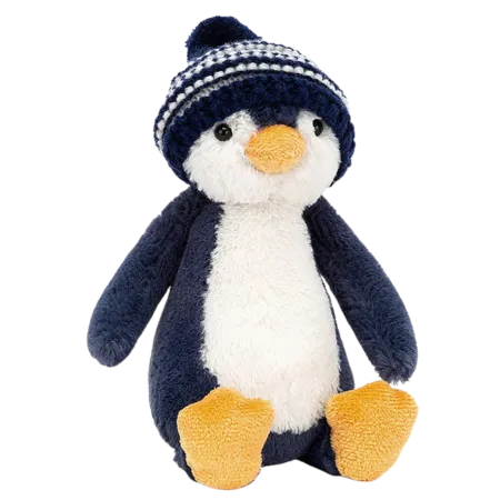 Bashful Bobble Hat Penguin - Navy
