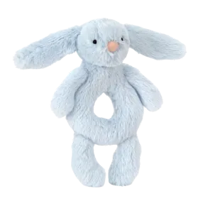 Bashful Bunny Ring Rattle - Baby Blue