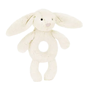 Bashful Bunny Ring Rattle - Cream