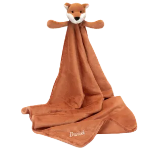 Personalised Bashful Fox Cub Blankie