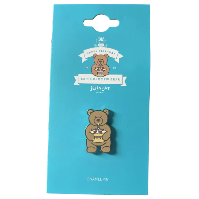 Bartholomew Bear Birthday Cake Pin Badge