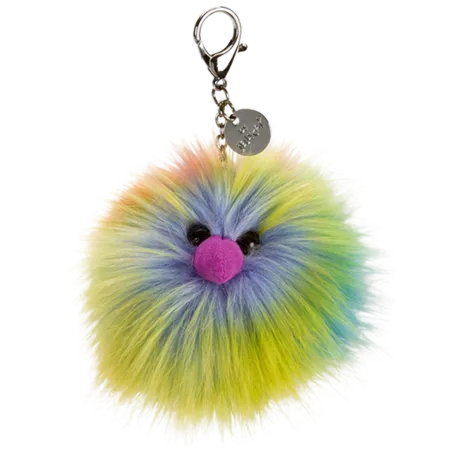 Rainbow Pompom Bag Charm