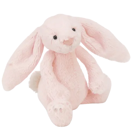Bashful Pink Bunny Rattle