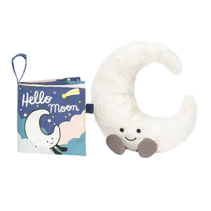 Hello Moon Fabric Book and Amuseables Moon Medium