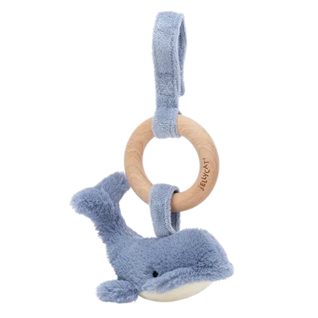 Wilbur Whale Wooden Teething Ring