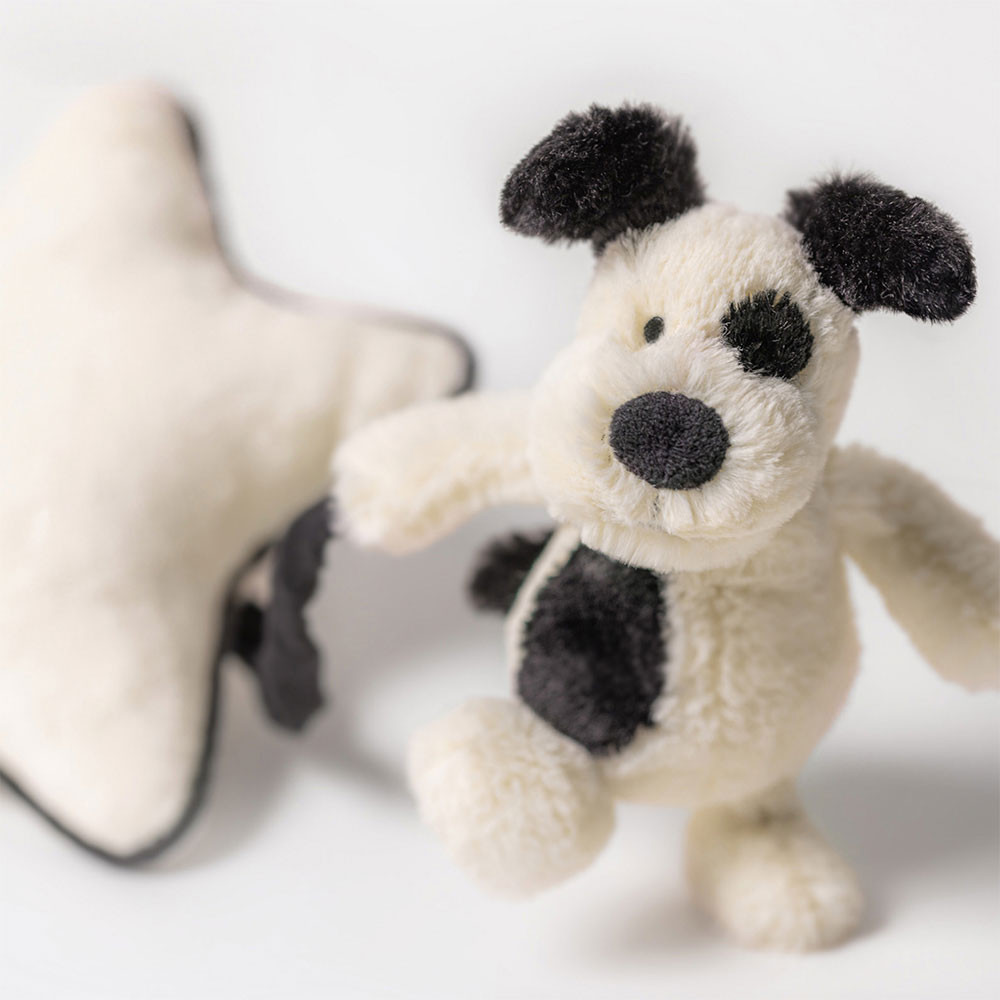 Bashful Black & Cream Puppy Musical Pull — image 2