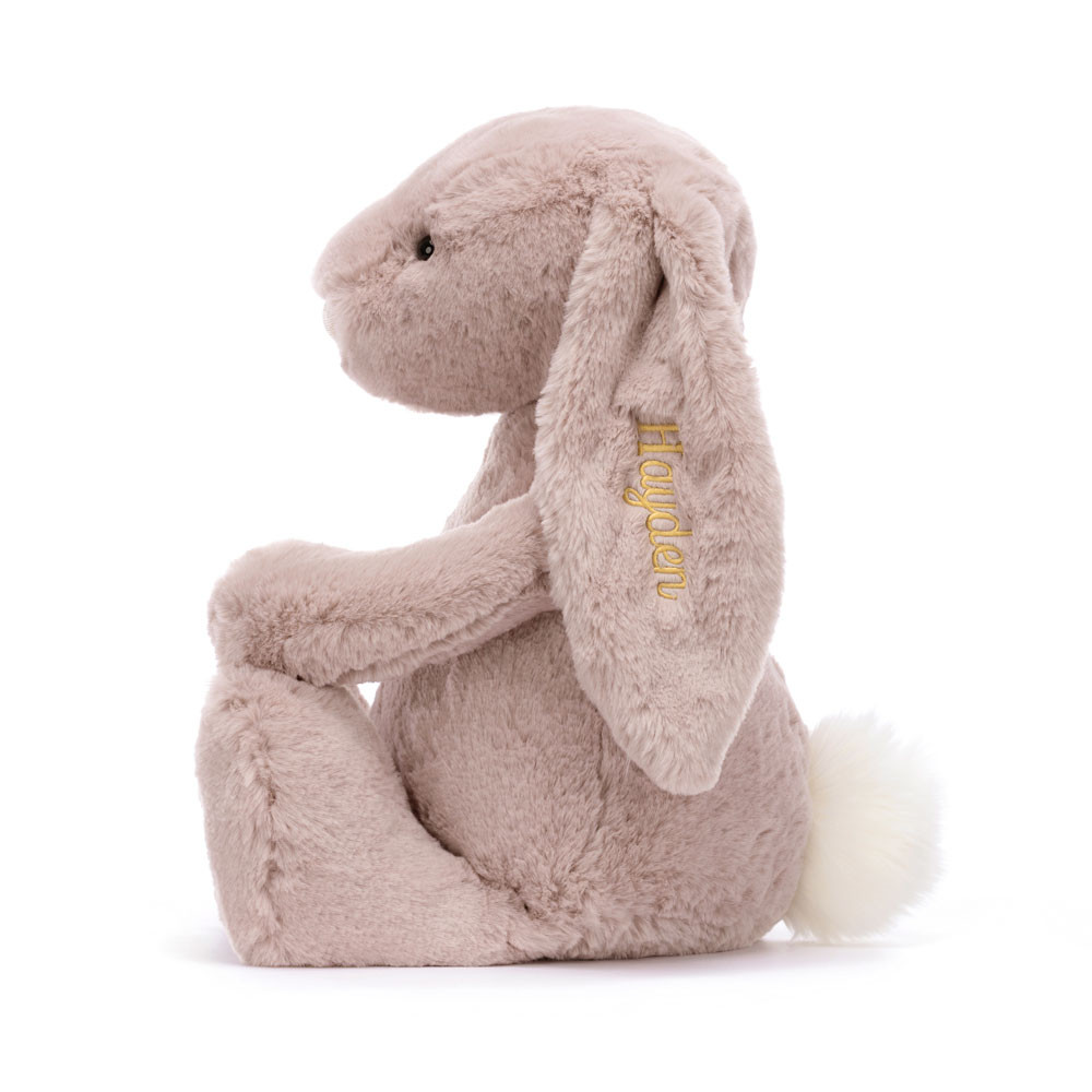 Personalized Bashful Luxe Bunny Rosa Huge — image 2