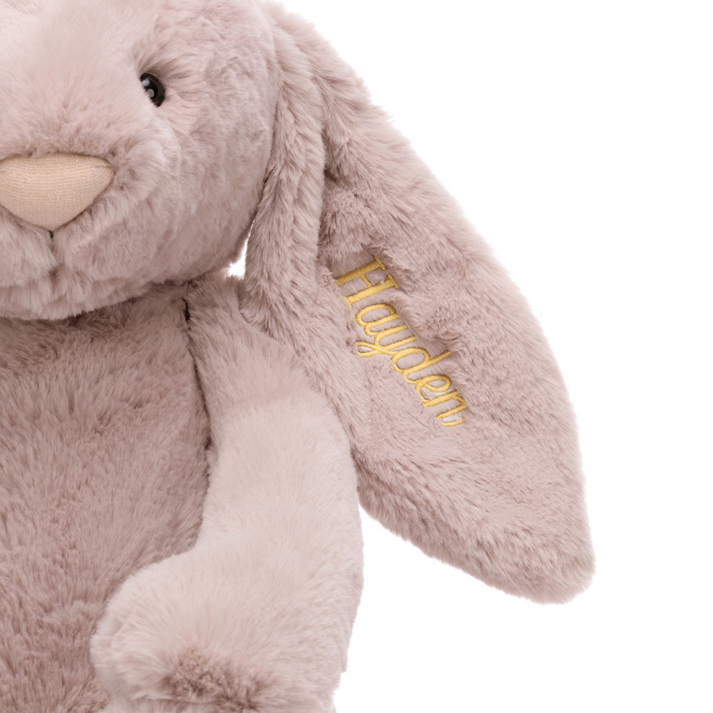 Personalized Bashful Luxe Bunny Rosa Huge — image 3