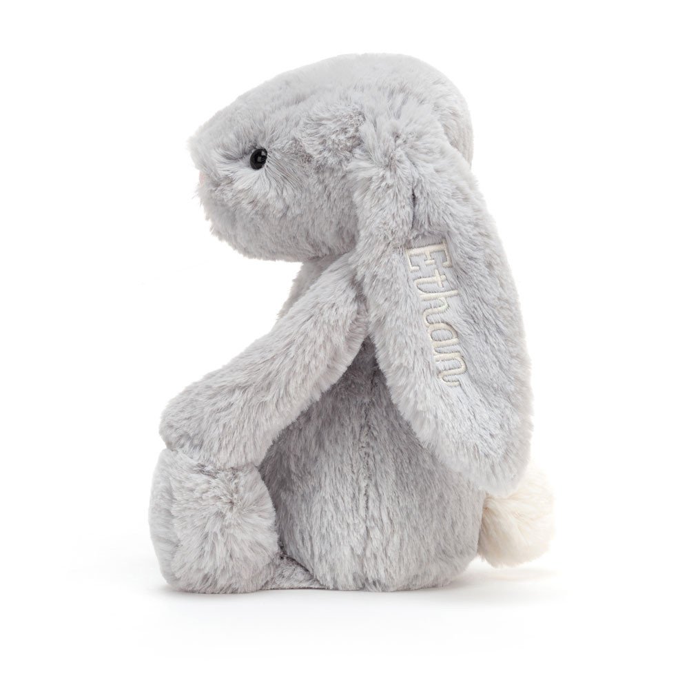 Personalized Bashful Silver Bunny Medium — image 2