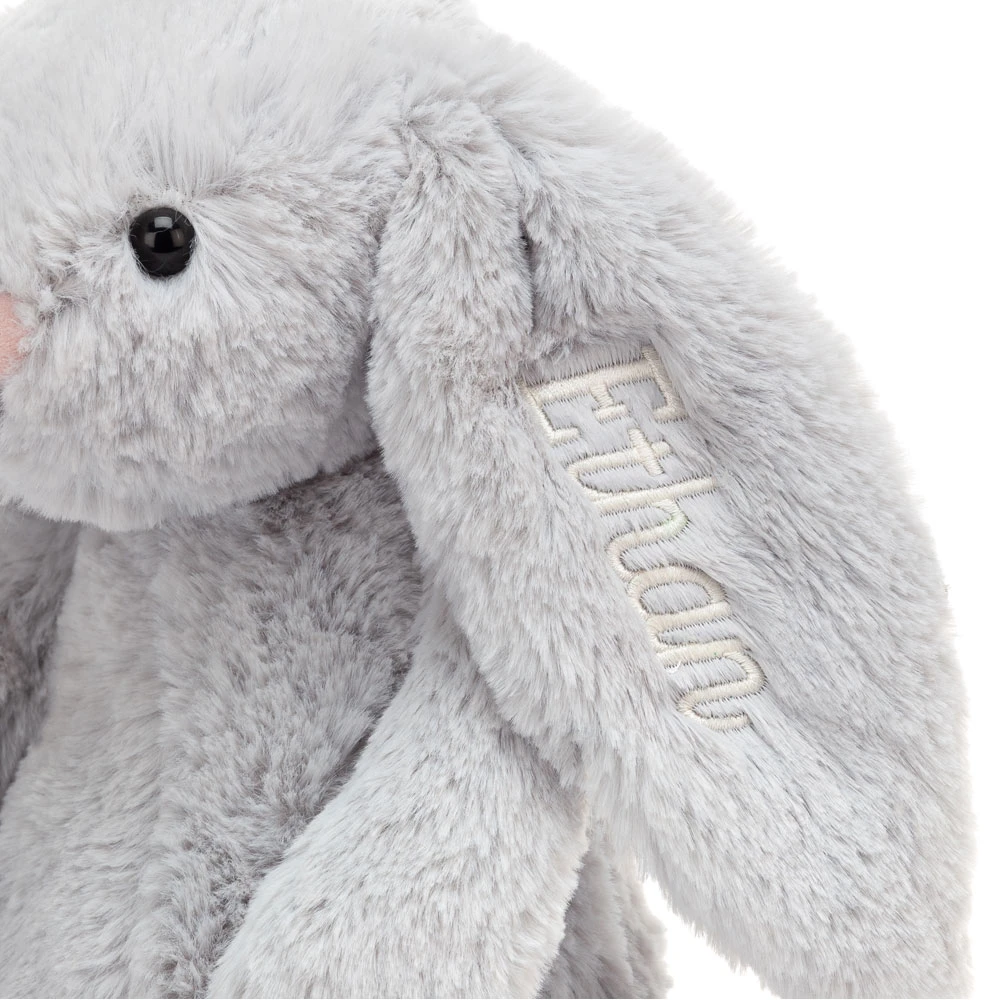 Personalized Bashful Silver Bunny Medium — image 3