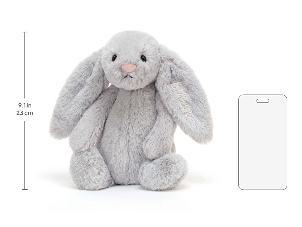 Personalized Bashful Silver Bunny Medium — image 5
