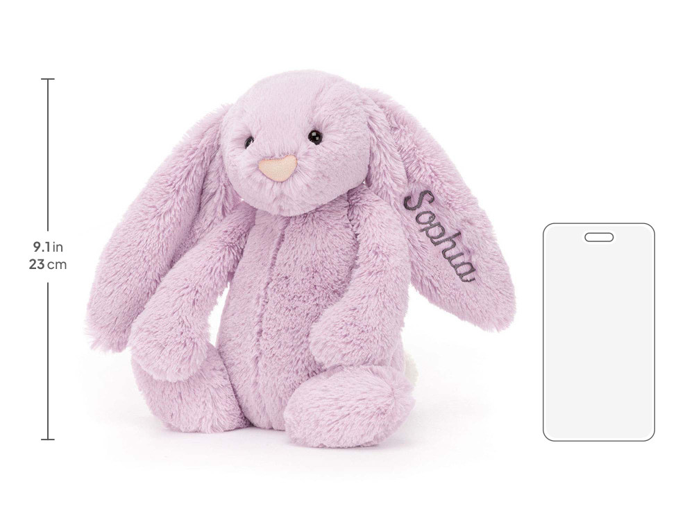 Personalized Bashful Lilac Bunny Medium — image 6