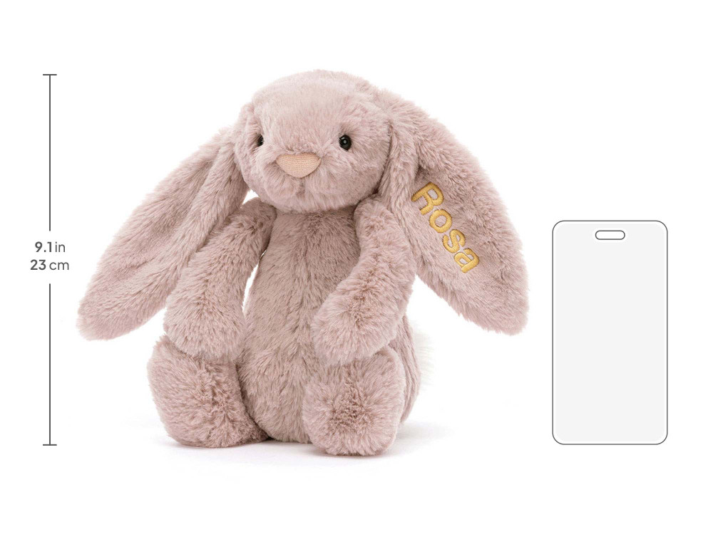 Personalized Bashful Luxe Bunny Rosa Medium — image 6