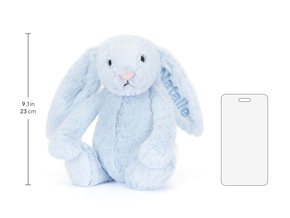 Personalized Bashful Blue Bunny Medium — image 6