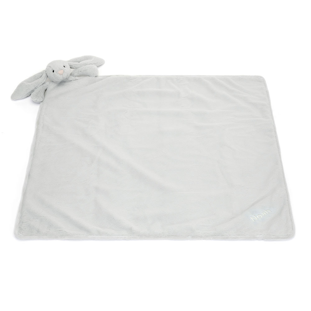 Personalized Bashful Silver Bunny Blankie — image 3