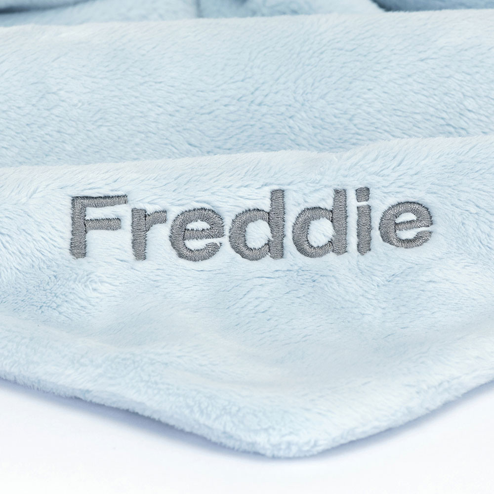 Personalized Bashful Blue Bunny Soother — image 2
