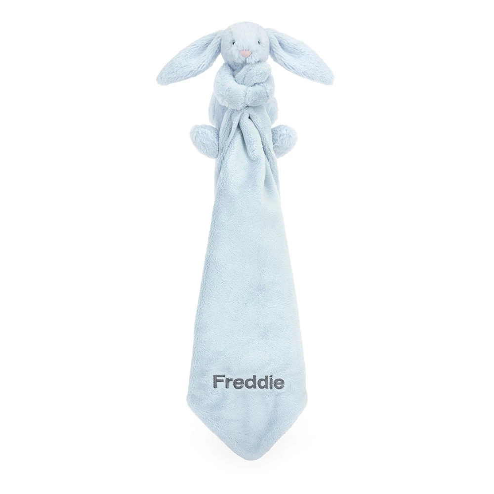 Personalized Bashful Blue Bunny Soother — image 3