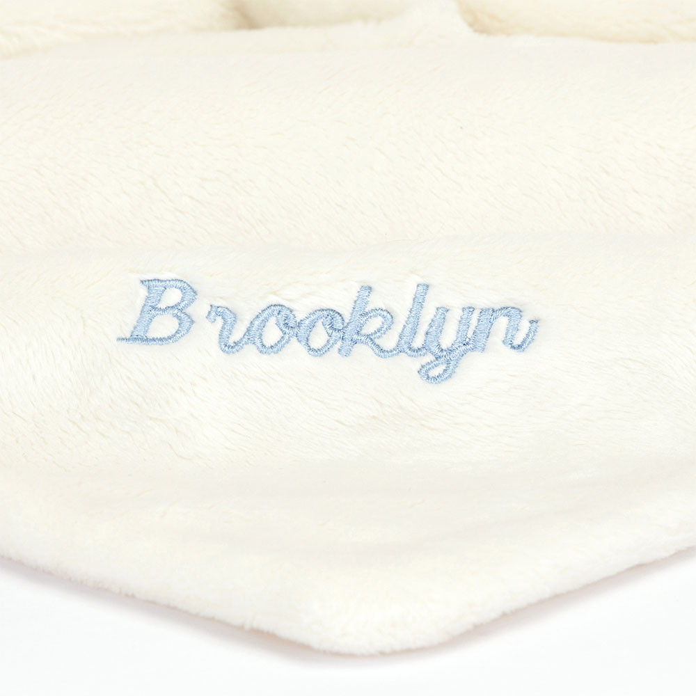Personalized Bashful Black & Cream Puppy Soother — image 2