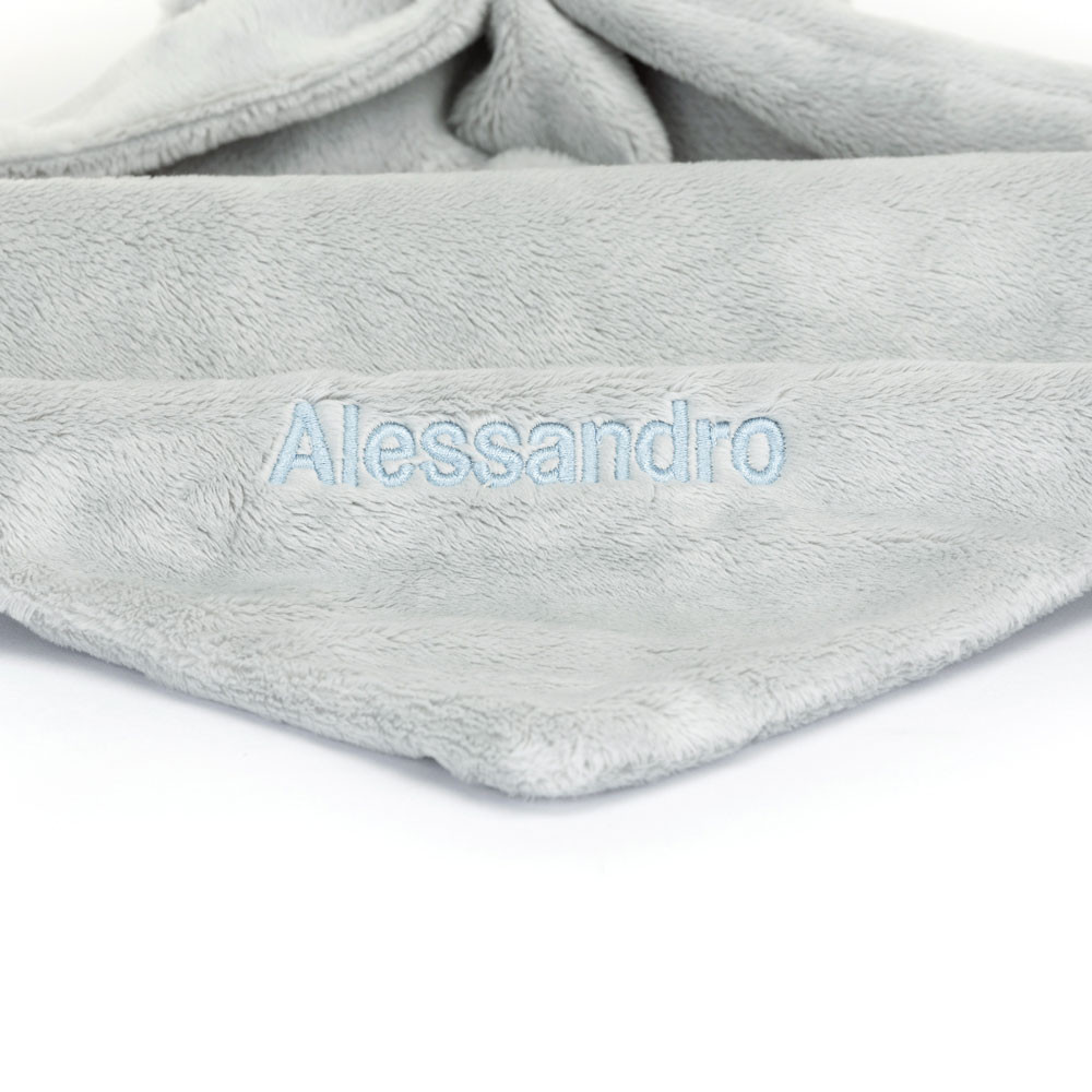 Personalized Bashful Silver Bunny Soother — image 2