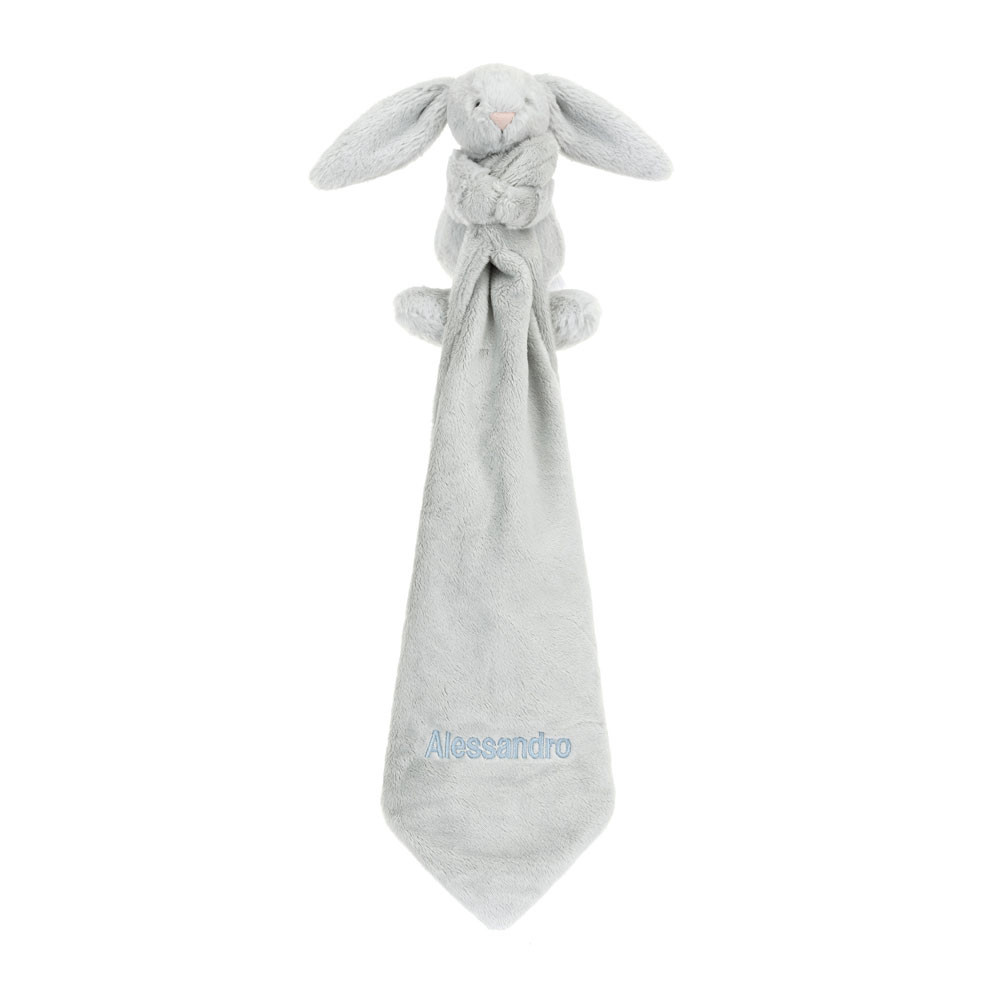 Personalized Bashful Silver Bunny Soother — image 3