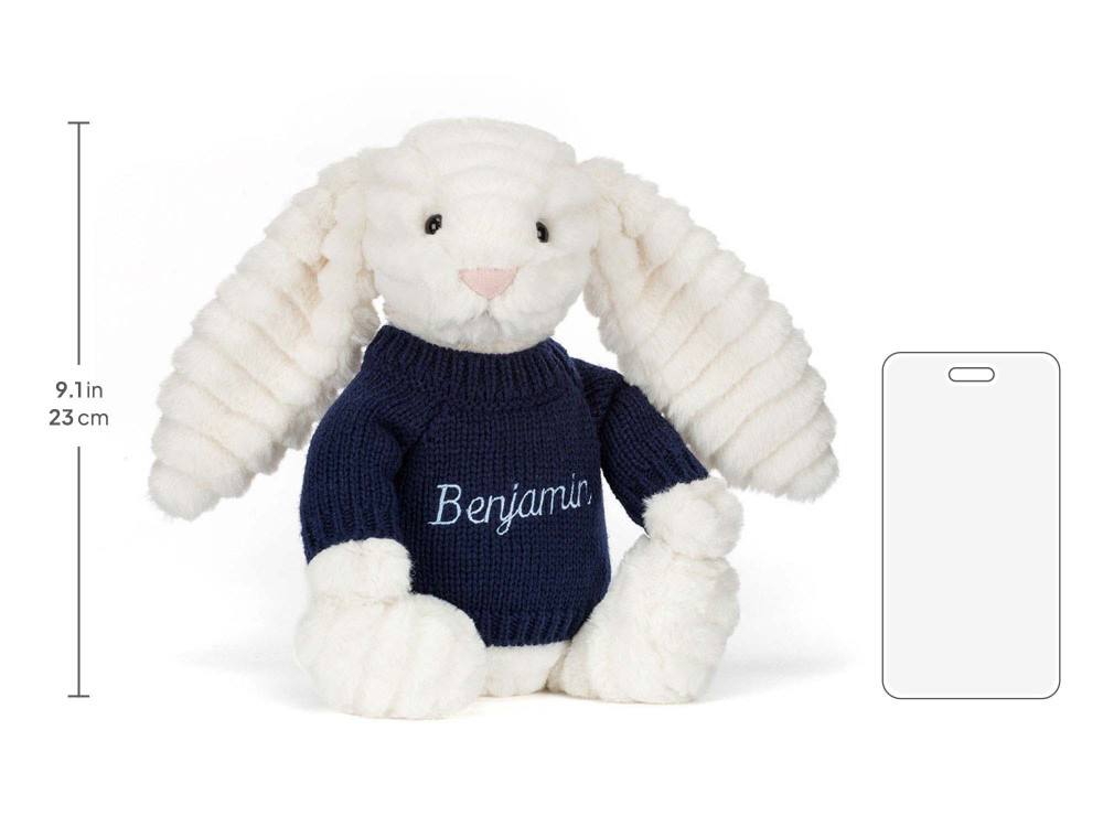 Bashful Luxe Bunny Nimbus with Personalized Navy Jumper — image 5