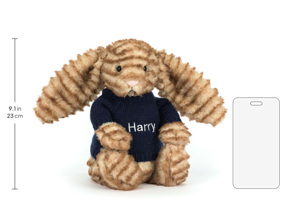 Bashful Luxe Bunny Juniper with Personalized Navy Jumper — image 5