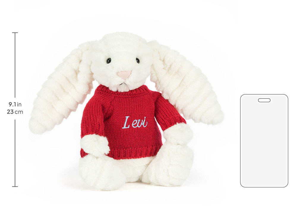 Bashful Luxe Bunny Nimbus with Personalized Red Jumper — image 5