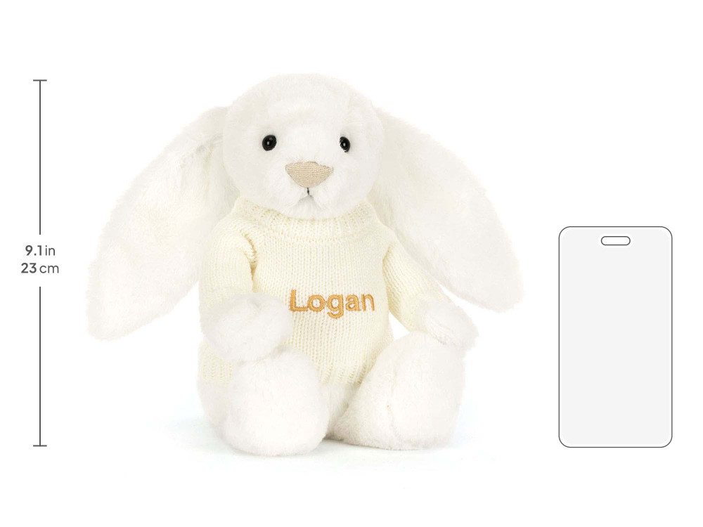 Bashful Luxe Bunny Luna with Personalized Cream Jumper — image 5