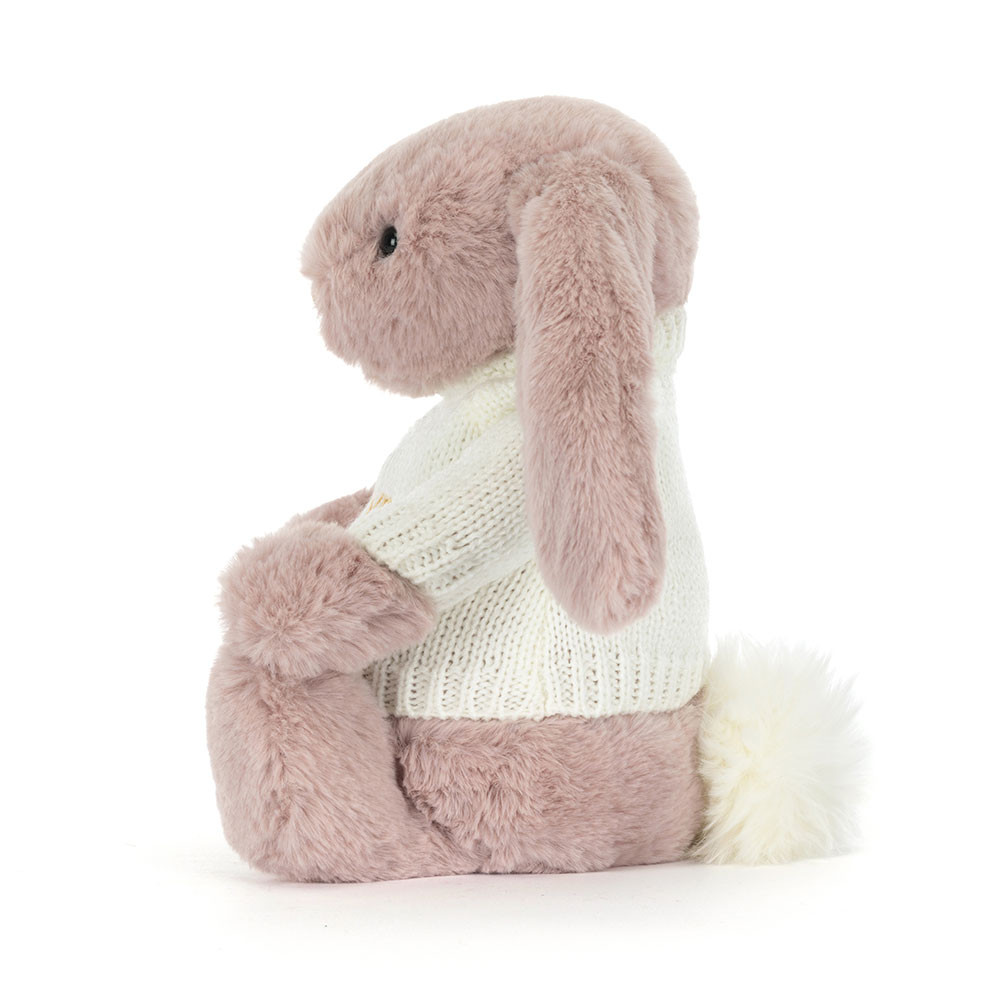 Bashful Luxe Bunny Rosa with Personalized Cream Jumper — image 3