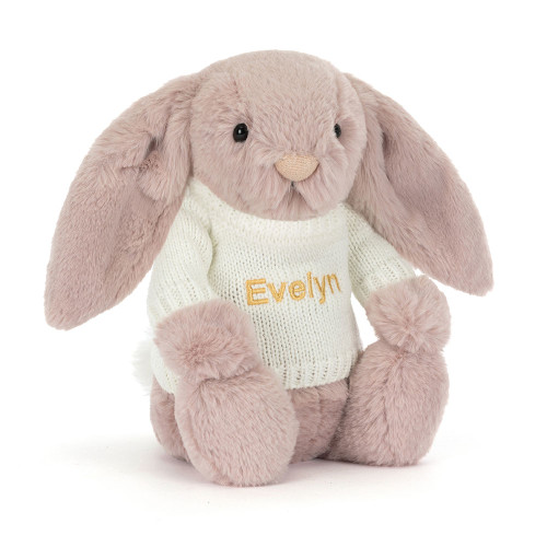 Bashful Luxe Bunny Rosa with Personalized Cream Jumper — image 6