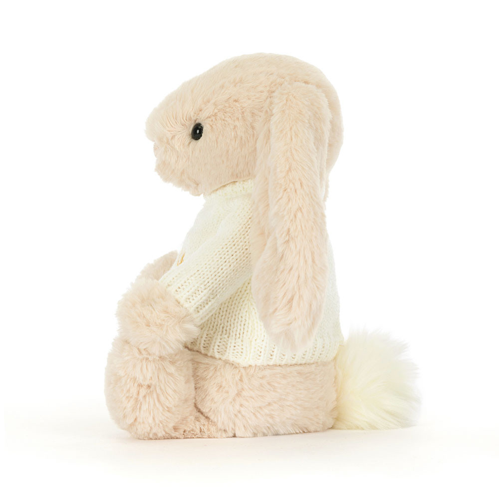 Bashful Luxe Bunny Willow with Personalized Cream Jumper — image 3
