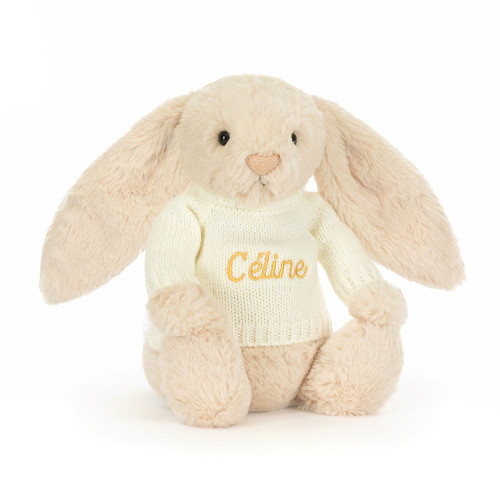 Bashful Luxe Bunny Willow with Personalized Cream Jumper — image 6