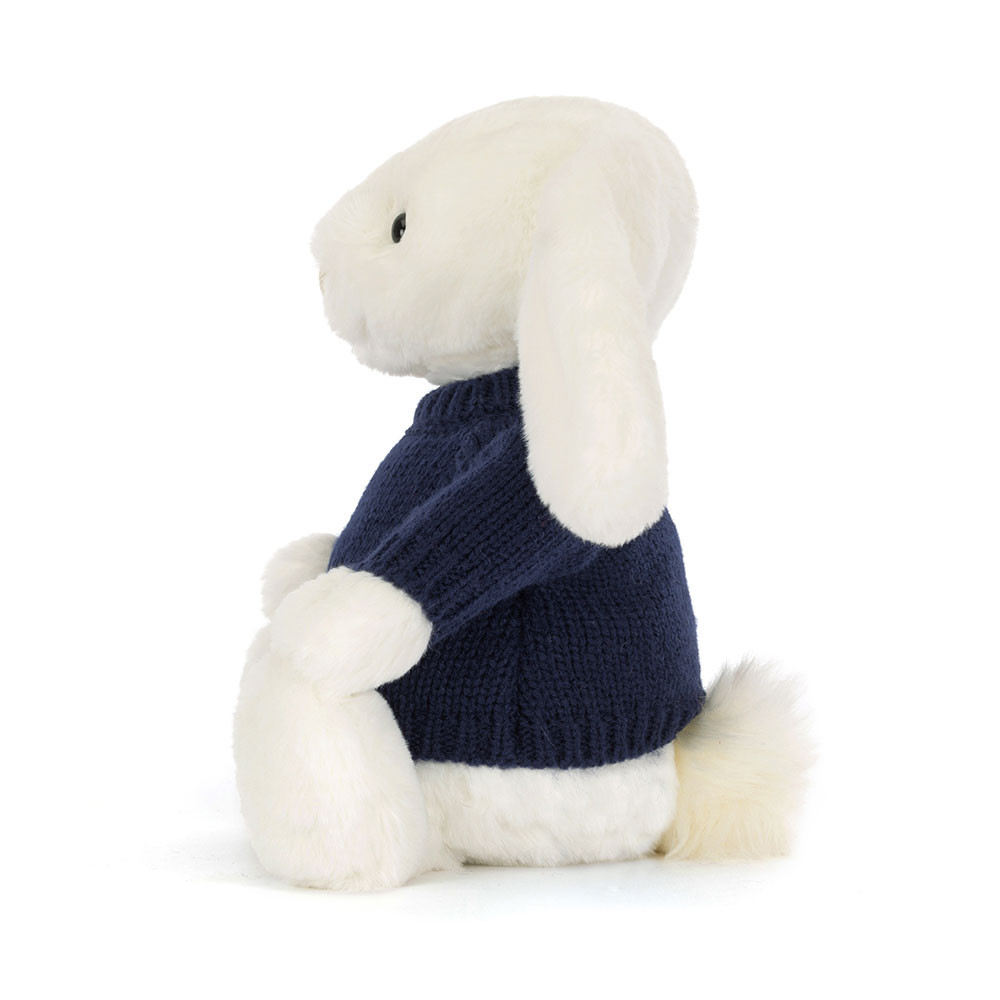 Bashful Luxe Bunny Luna with Personalized Navy Jumper — image 3