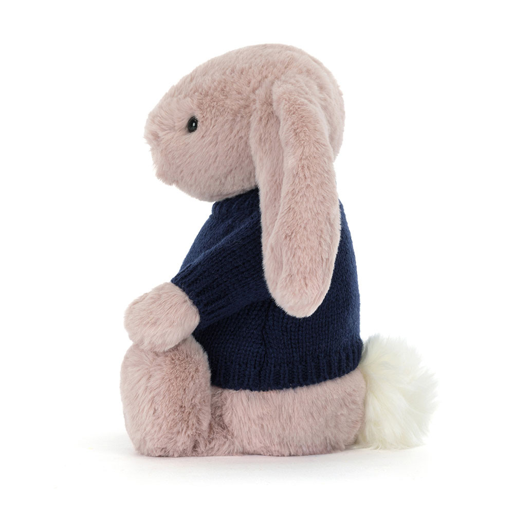 Bashful Luxe Bunny Rosa with Personalized Navy Jumper — image 3