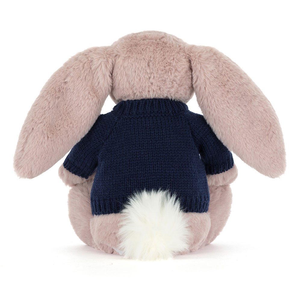 Bashful Luxe Bunny Rosa with Personalized Navy Jumper — image 4