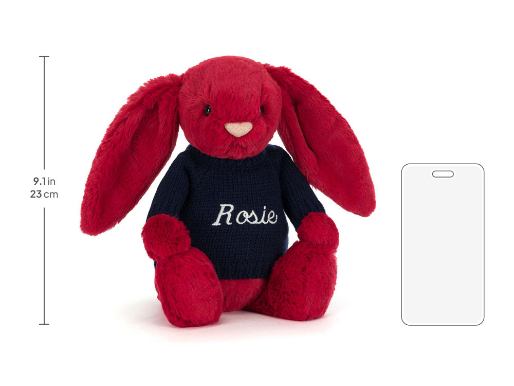 Bashful Luxe Bunny Scarlett with Personalized Navy Jumper — image 5