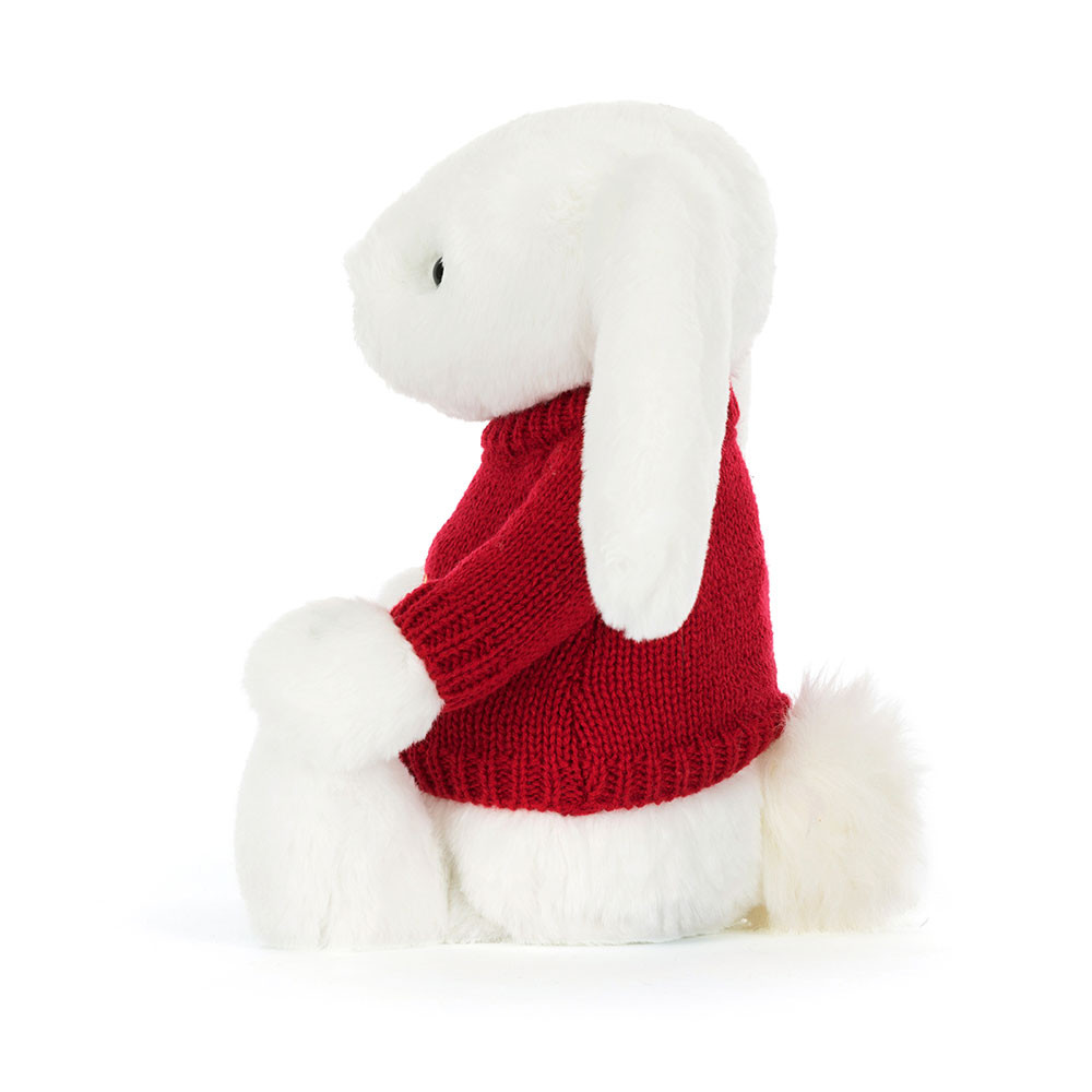 Bashful Luxe Bunny Luna with Personalized Red Jumper — image 3