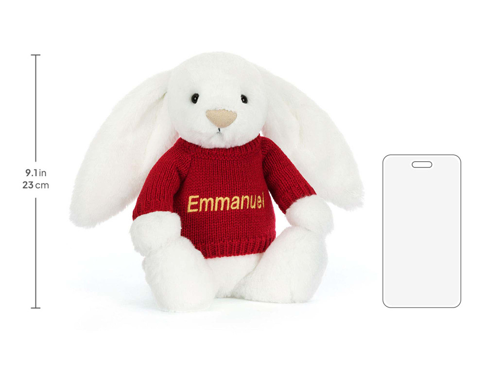 Bashful Luxe Bunny Luna with Personalized Red Jumper — image 5