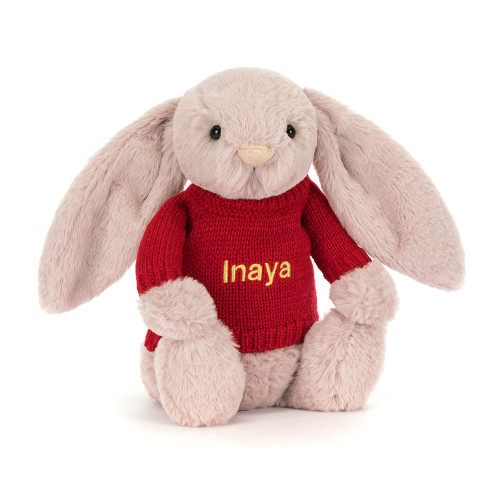 Bashful Luxe Bunny Rosa with Personalized Red Jumper — image 6