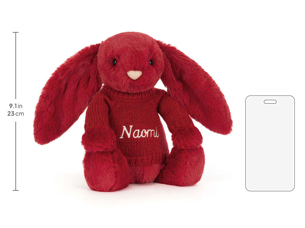 Bashful Luxe Bunny Scarlett with Personalized Red Jumper — image 5